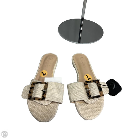 Sandals Flats By Nicole By Nicole Miller In Beige, Size: 7