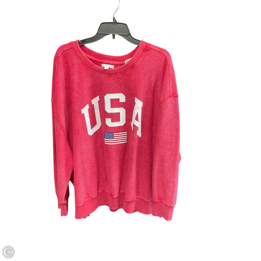 Sweatshirt Crewneck By Maurices In Red, Size: 3x