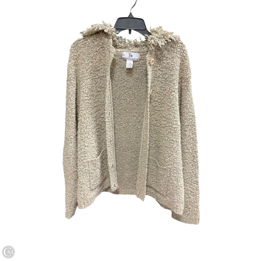 Sweater Cardigan By Danielle Martin In Beige, Size: Xl