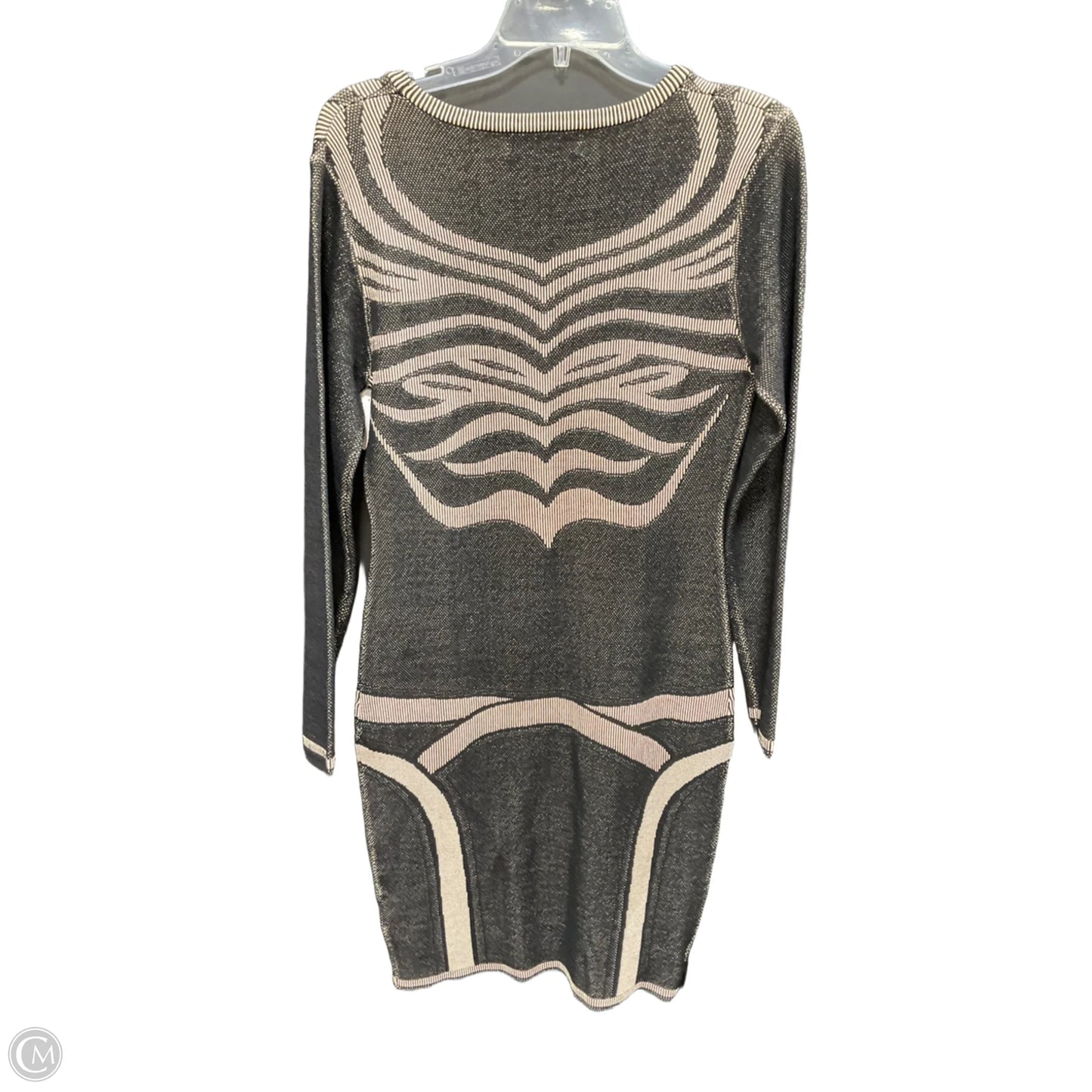 Dress Casual Midi By Clothes Mentor In Black & Cream, Size: L