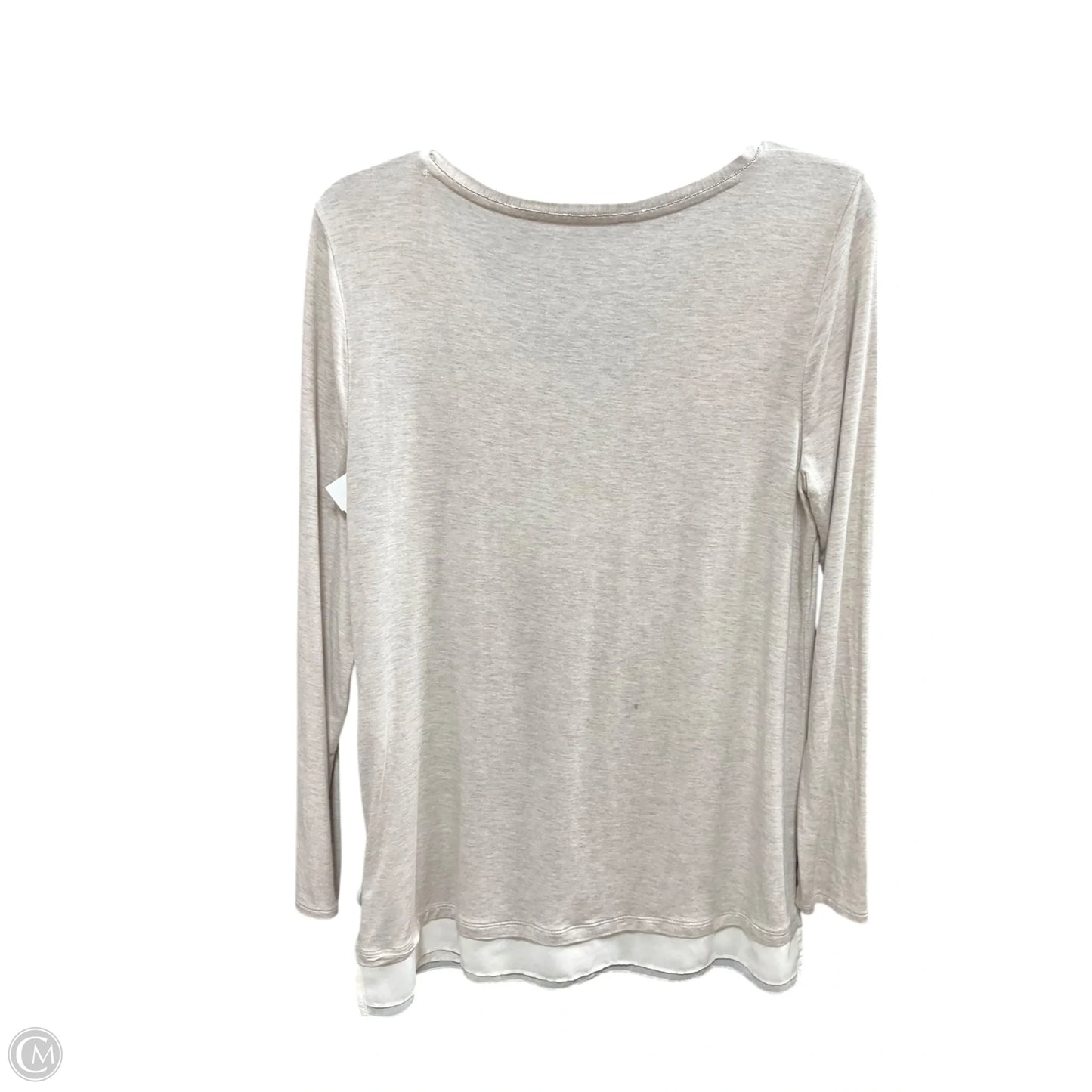 Top Long Sleeve By White House Black Market In Grey & Silver, Size: M