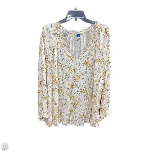 Top Long Sleeve By Old Navy In Yellow, Size: 2x