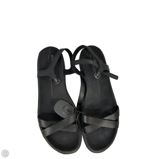 Sandals Flats By Ecco In Black, Size: 11