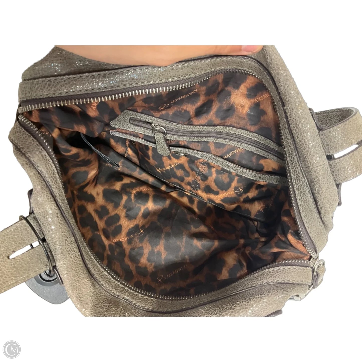 Handbag Leather By B. Makowsky, Size: Medium