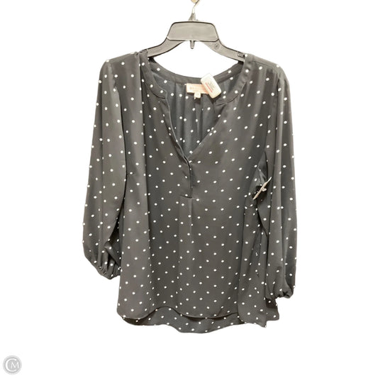 Top Long Sleeve By Philosophy In Polkadot Pattern, Size: 1x