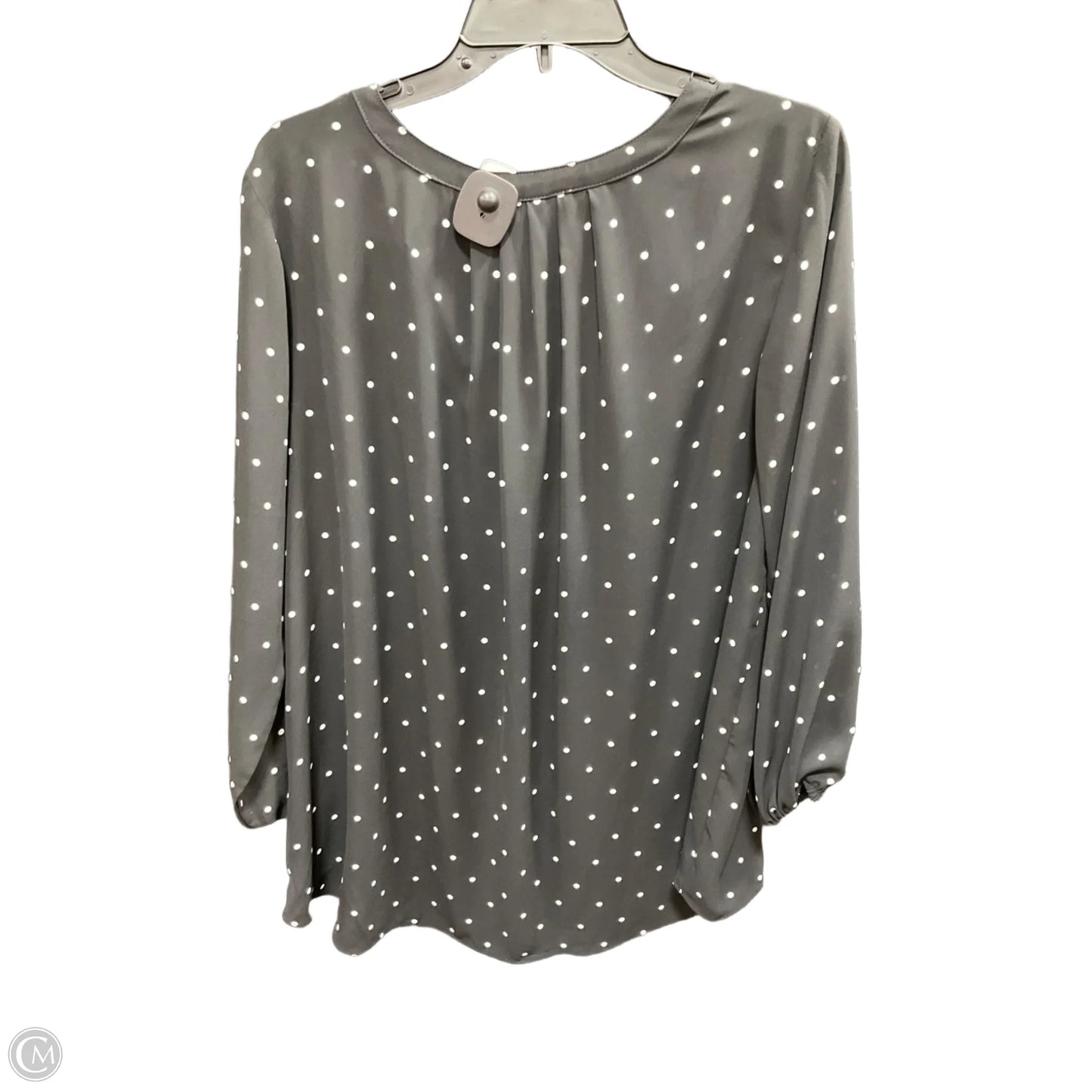Top Long Sleeve By Philosophy In Polkadot Pattern, Size: 1x