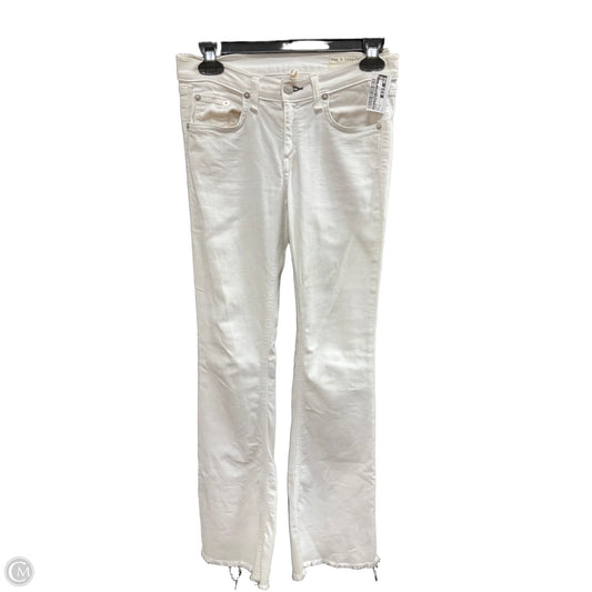 Jeans Straight By Rag & Bones Jeans In White, Size: 0