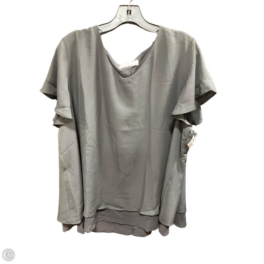 Top Short Sleeve By Clothes Mentor In Black, Size: 3x