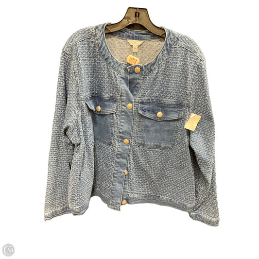 Jacket Denim By Time And Tru In Blue, Size: 22
