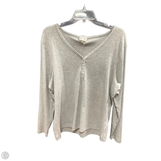 Top Long Sleeve Basic By Amazon Essentials In Grey, Size: Xxl