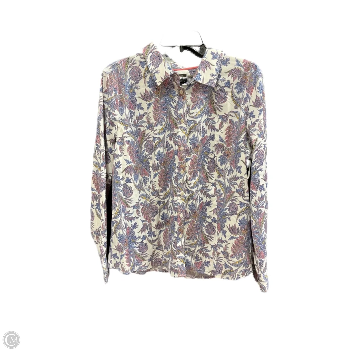 Blouse Long Sleeve By Talbots In Multi-colored, Size: 18
