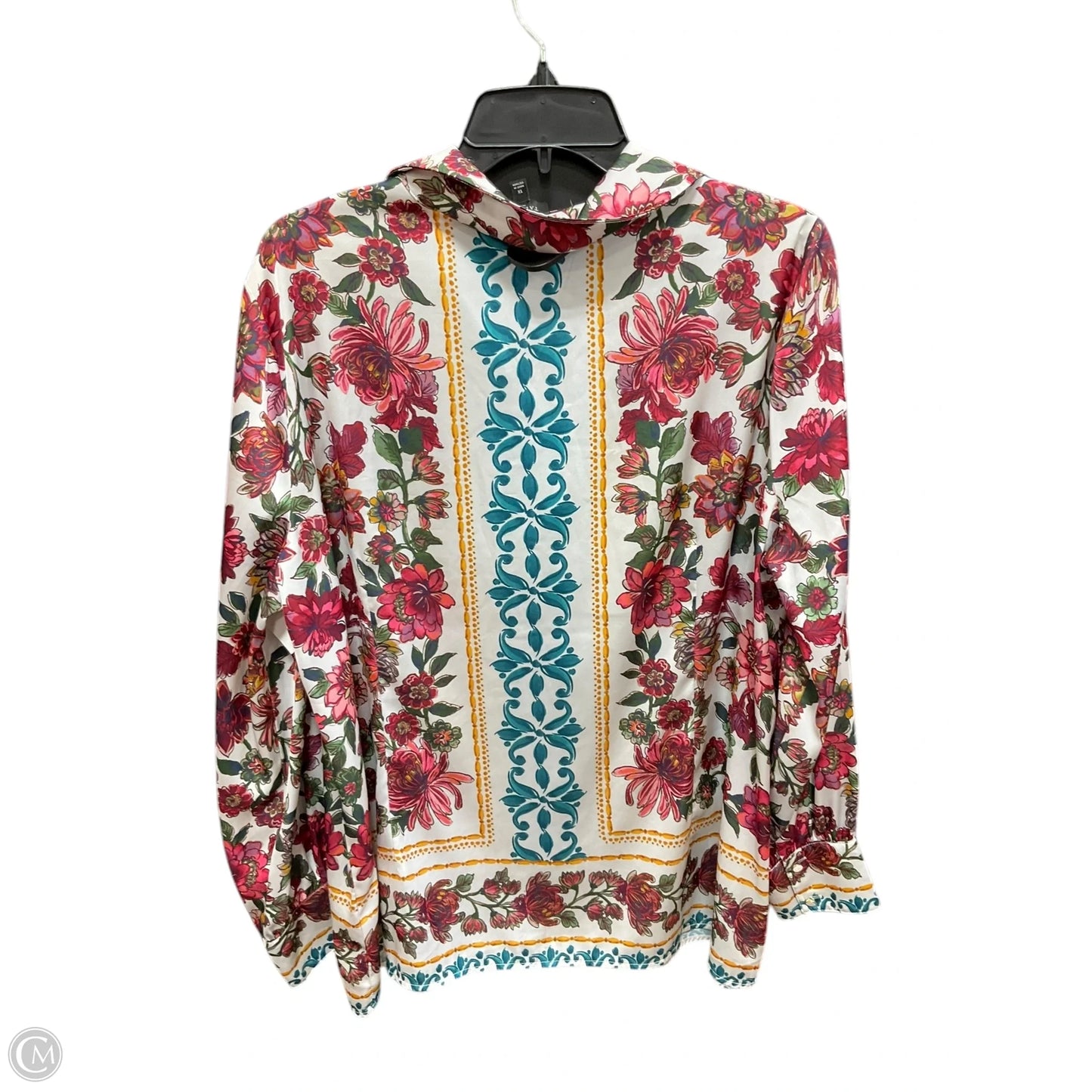 Blouse Long Sleeve By Talbots In Floral Print, Size: 1x