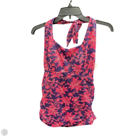 Swimsuit Top By Clothes Mentor In Purple & Red, Size: 14