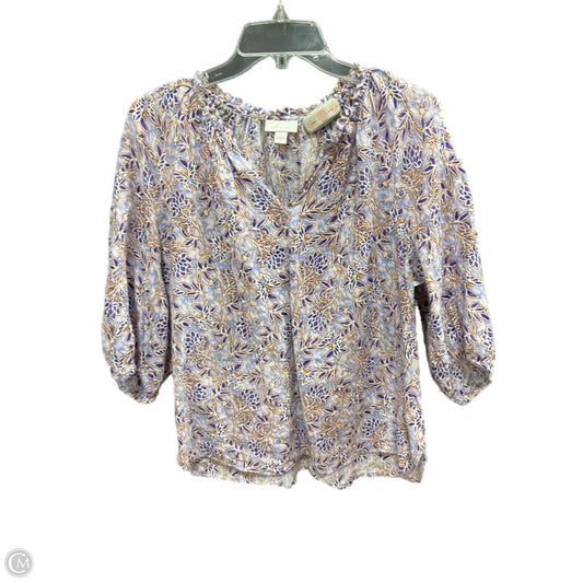 Top 3/4 Sleeve By J. Jill In Purple, Size: S