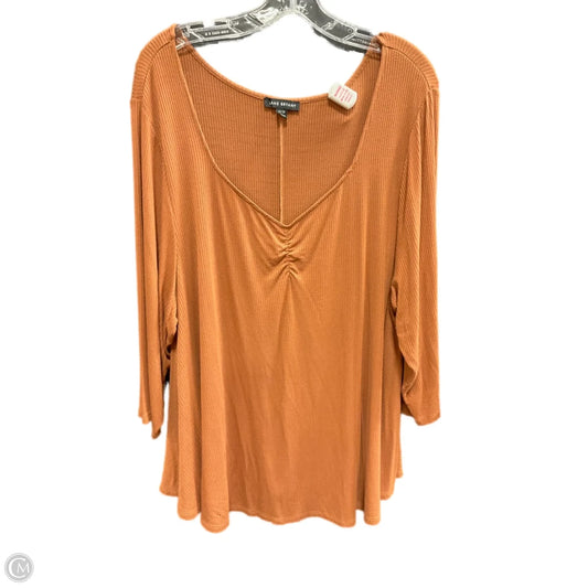Top Long Sleeve By Lane Bryant In Brown, Size: 2x