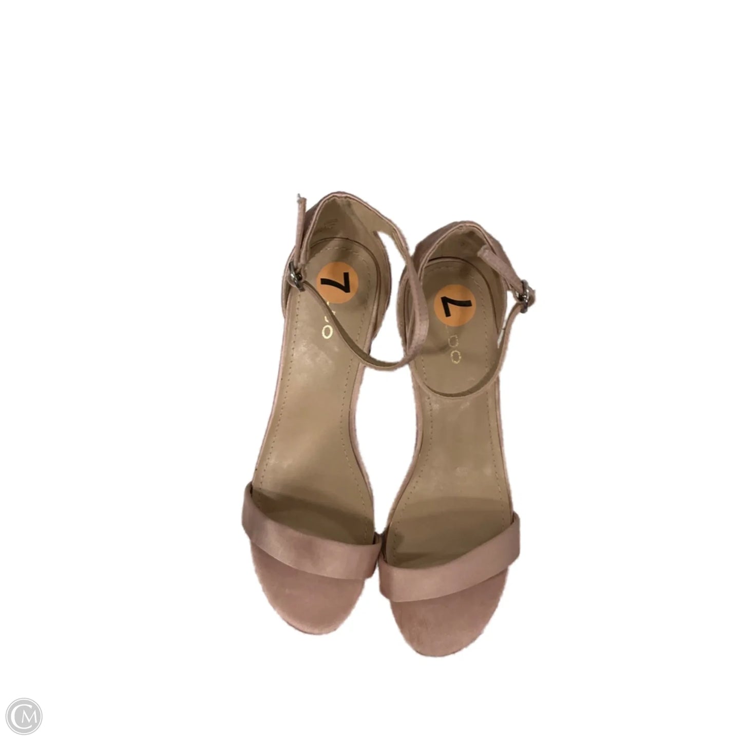 Sandals Heels Block By Aldo In Beige, Size: 7