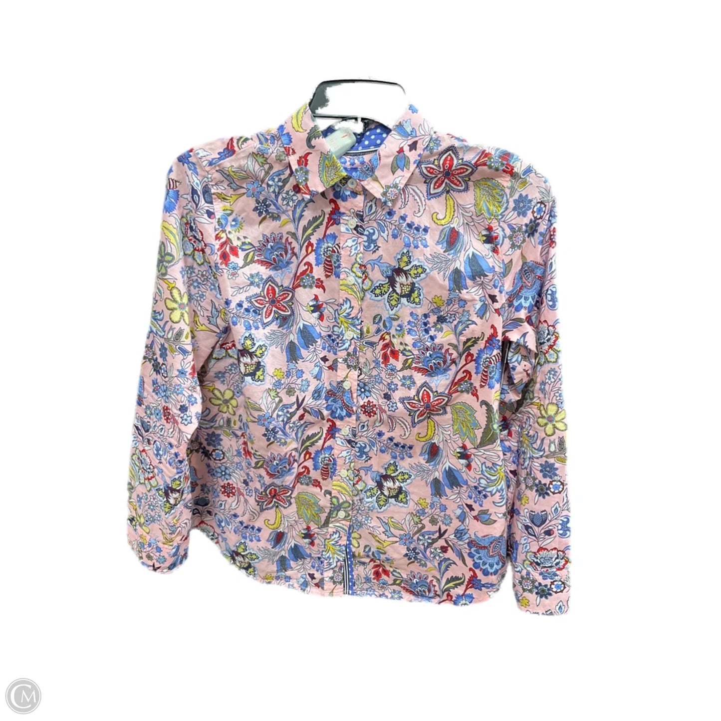 Blouse Long Sleeve By Talbots In Floral Print, Size: S