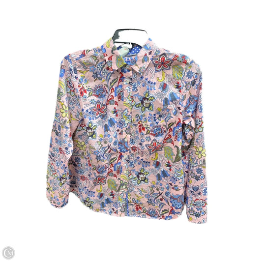 Blouse Long Sleeve By Talbots In Floral Print, Size: S