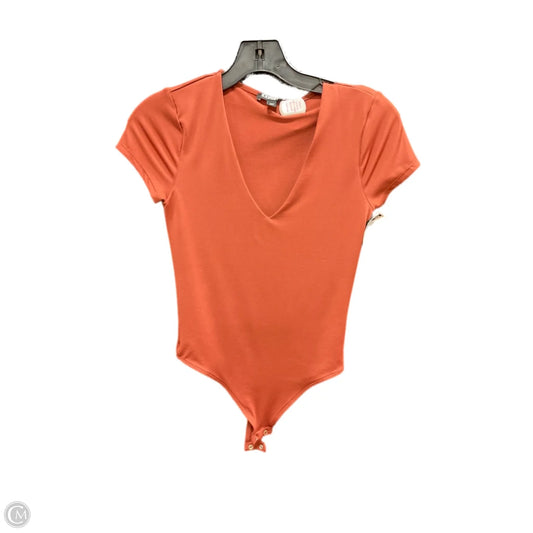 Top Short Sleeve By Express In Orange, Size: Xs