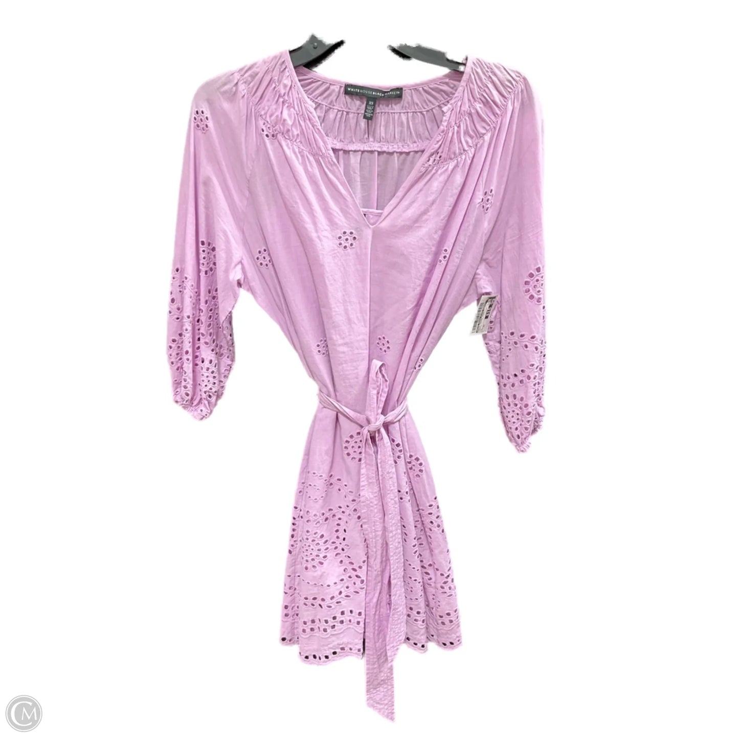 Dress Casual Midi By White House Black Market In Purple, Size: Xs