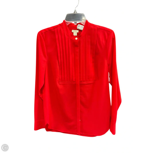 Top Long Sleeve By J. Crew In Red, Size: S
