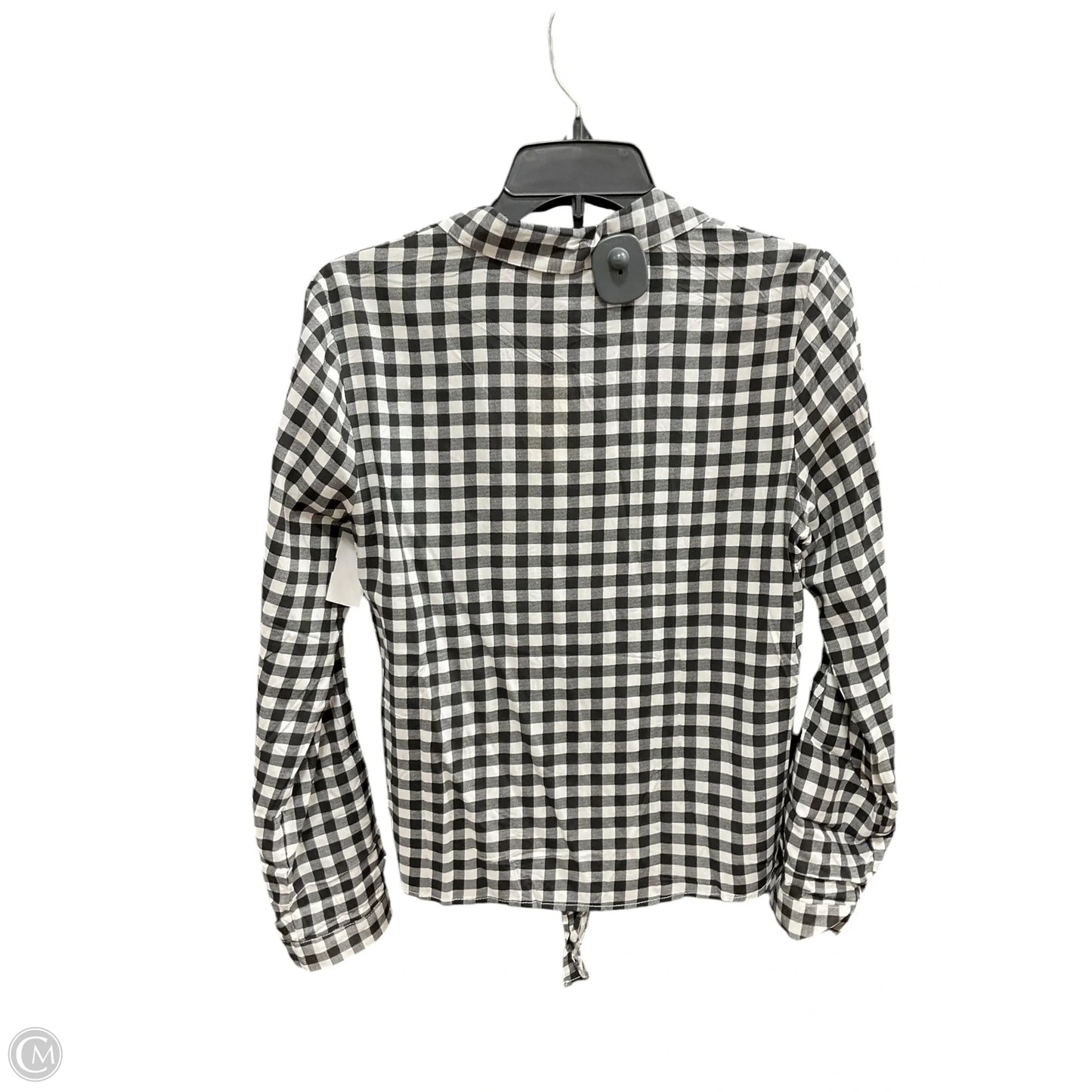 Blouse Long Sleeve By Love Notes In Black & White, Size: M