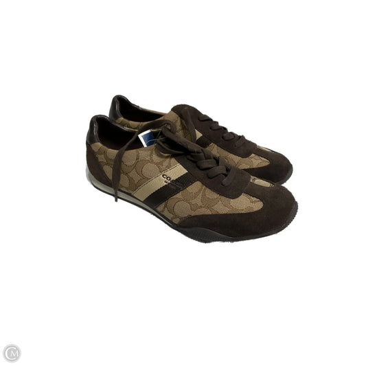 Shoes Designer By Coach In Brown & Tan, Size: 8.5