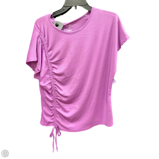 Top Short Sleeve By Just Be In Purple, Size: 1x