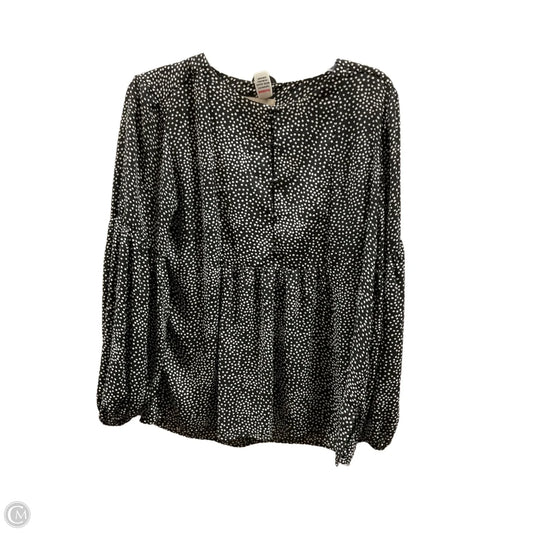 Top 3/4 Sleeve By Loft In Polkadot Pattern, Size: S