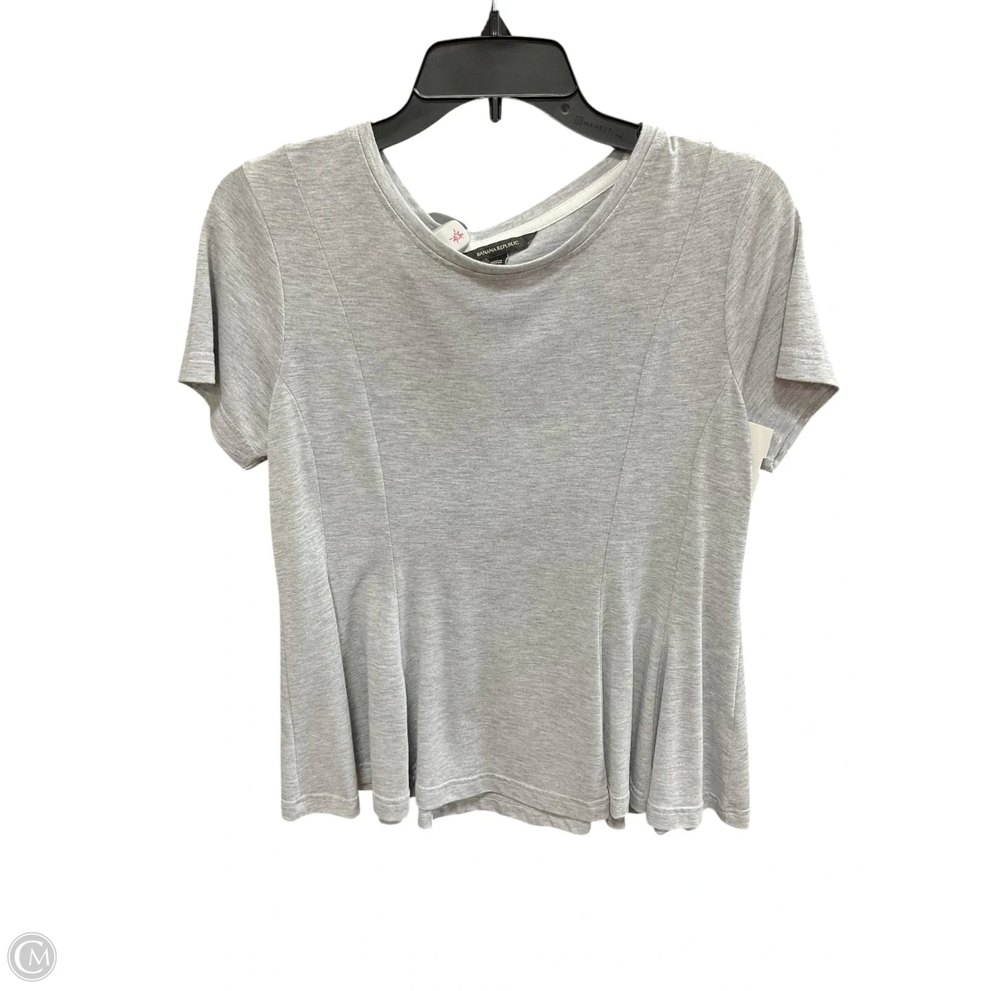 Top Short Sleeve By Banana Republic In Grey, Size: S