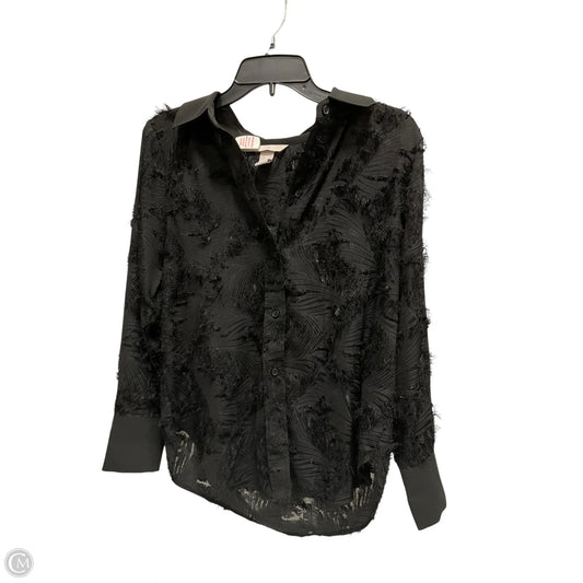 Blouse Long Sleeve By H&m In Black, Size: S