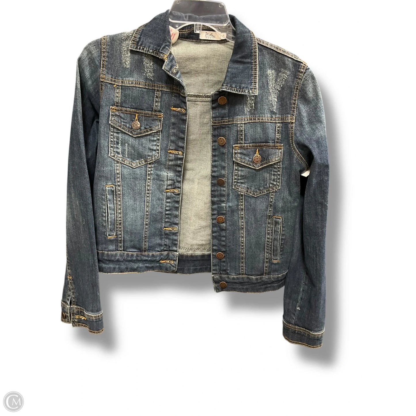 Jacket Denim By Clothes Mentor In Blue, Size: M