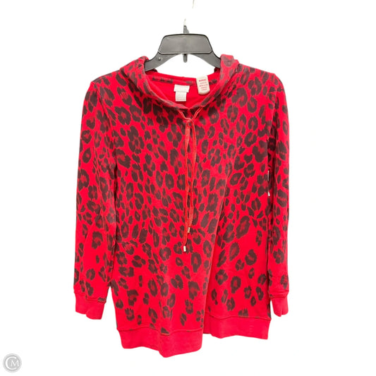 Sweatshirt Hoodie By Chicos In Red, Size: S