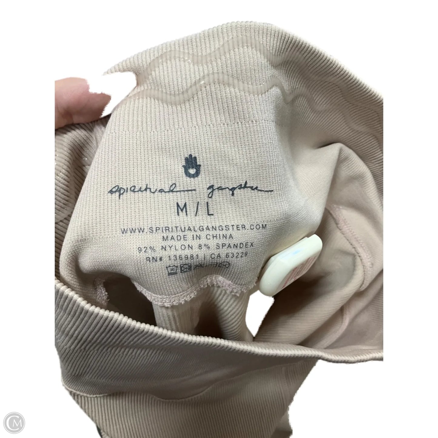 Athletic Leggings By Spiritual Gangster In Peach, Size: M