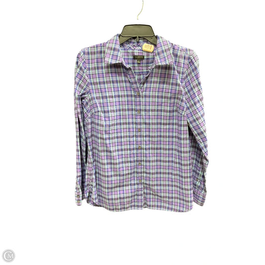 Blouse Long Sleeve By Talbots In Blue & Purple, Size: S