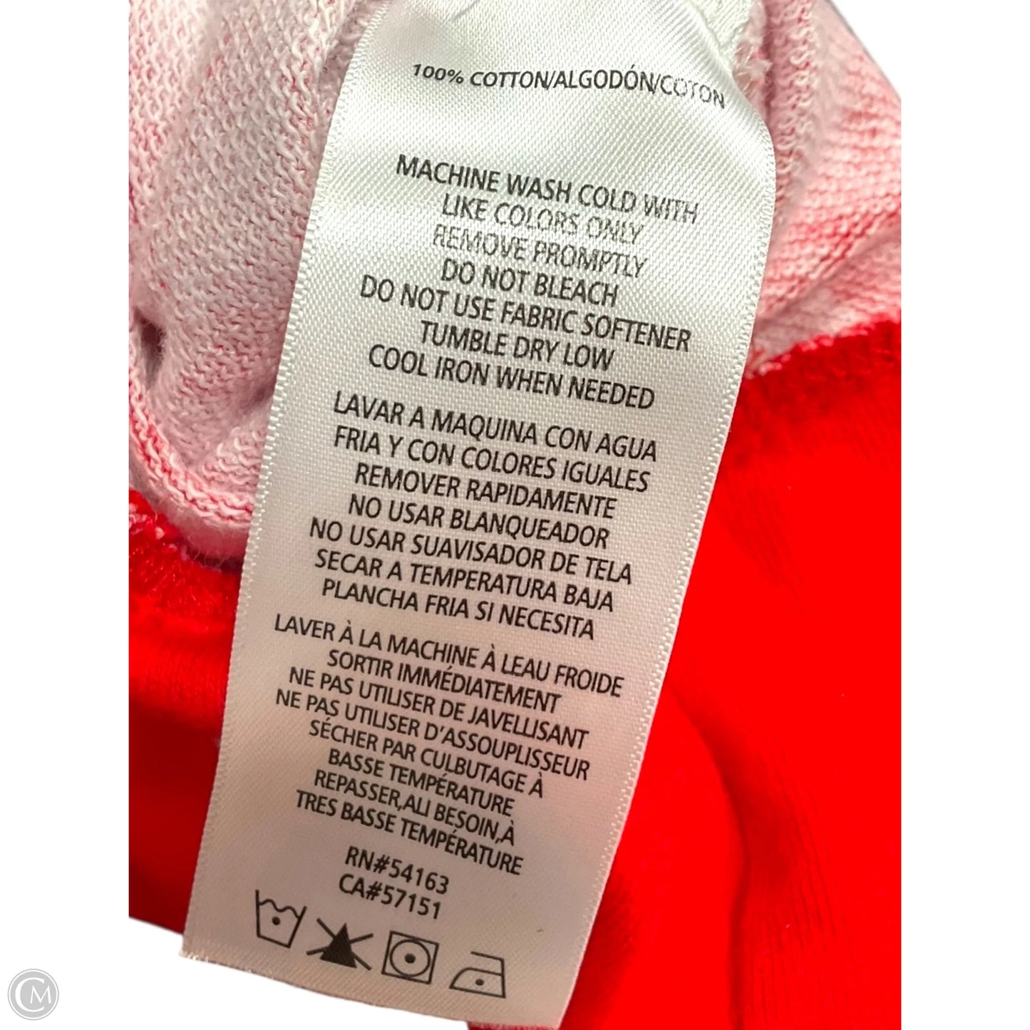 Athletic Sweatshirt Crewneck By Tommy Hilfiger In Red & White, Size: S