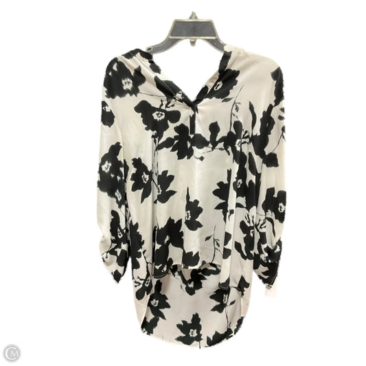 Top Long Sleeve By Daniel Rainn In Black & Cream, Size: Xl
