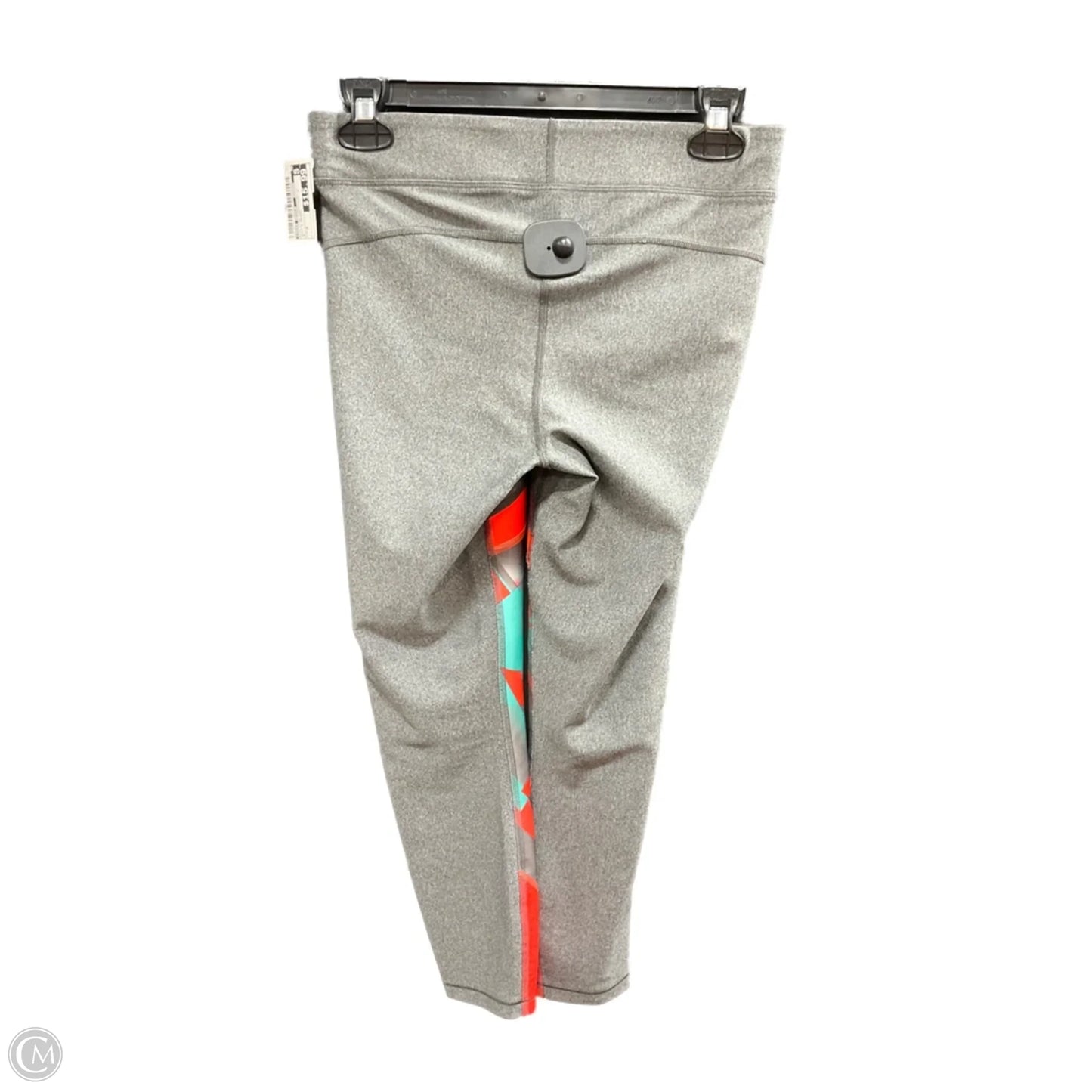 Athletic Leggings By Under Armour In Grey & Orange, Size: M