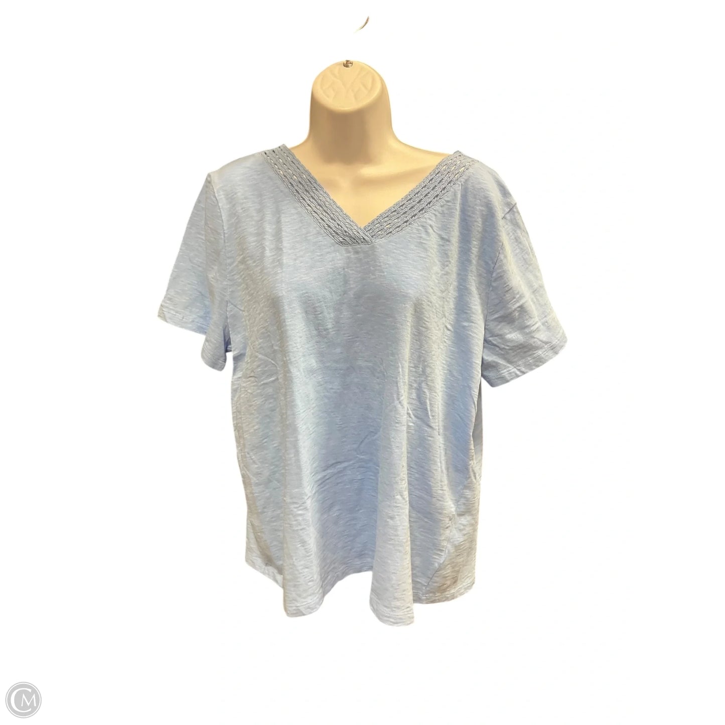 Top Short Sleeve By Talbots In Blue, Size: Xl