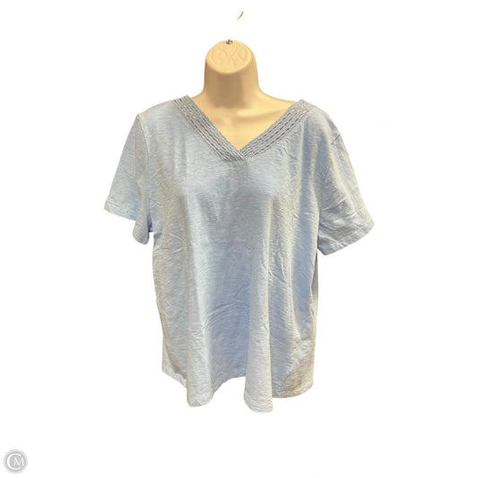 Top Short Sleeve By Talbots In Blue, Size: Xl
