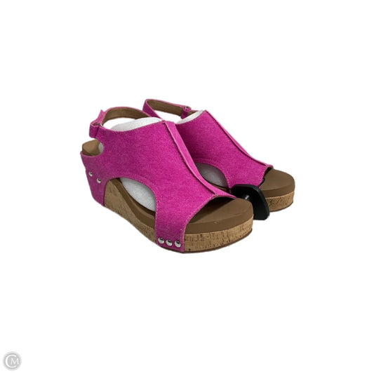 Sandals Heels Block By Corkys In Pink, Size: 7
