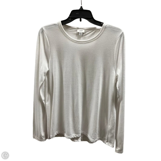 Athletic Top Long Sleeve Crewneck By J. Crew In White, Size: M