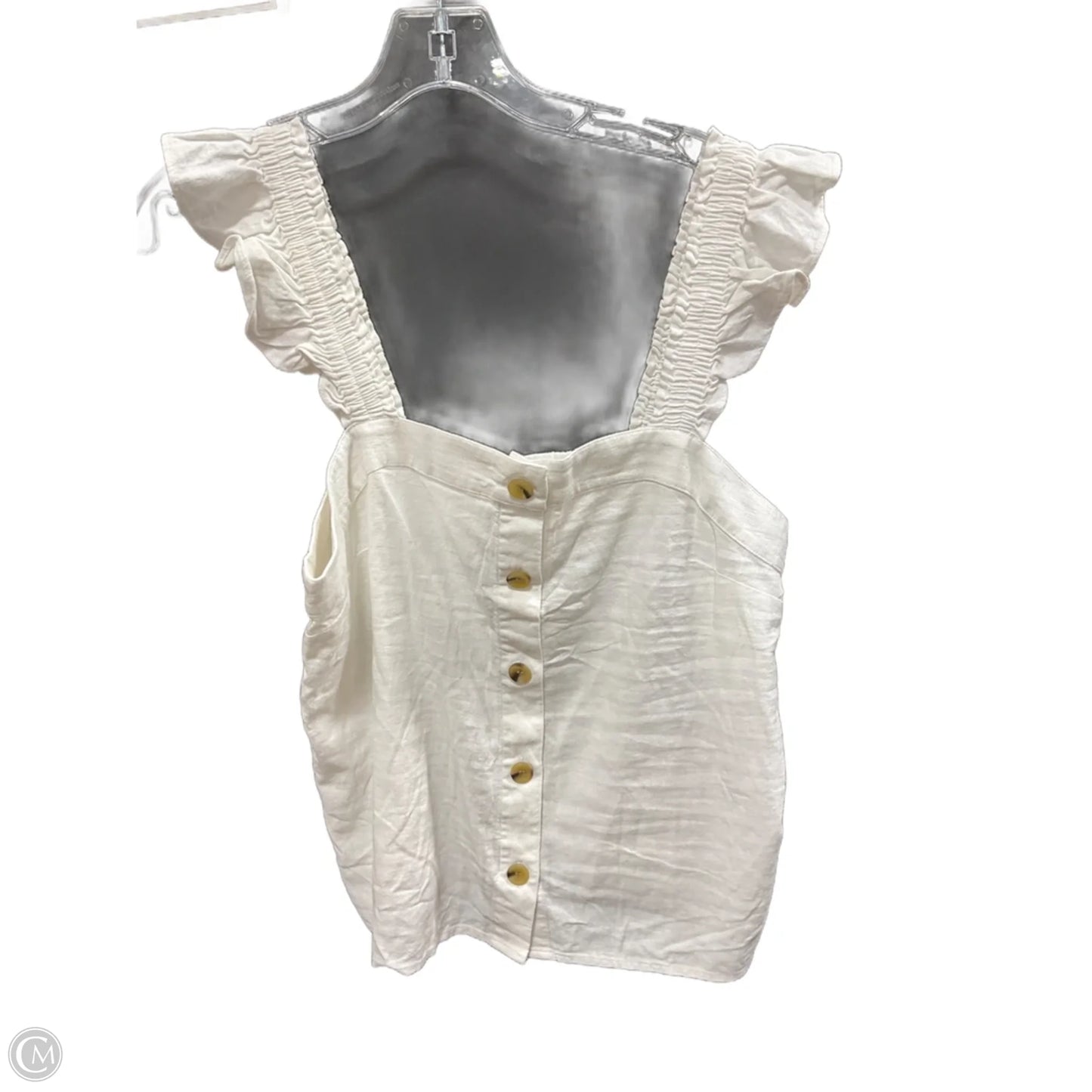 Top Sleeveless By Loft In Cream, Size: M