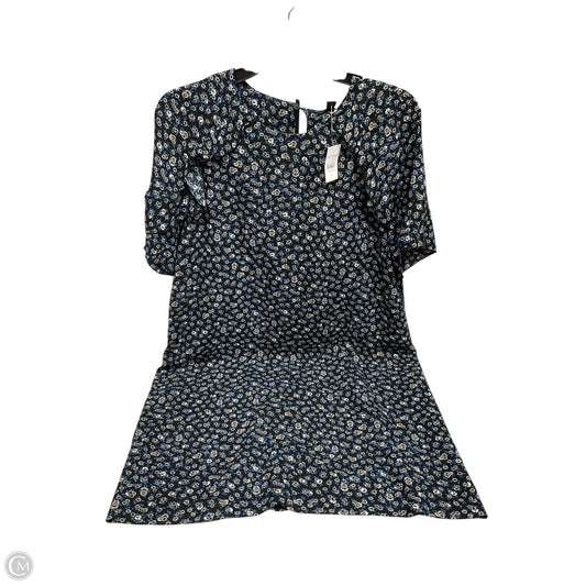Dress Casual Midi By Ann Taylor In Black & Blue, Size: M