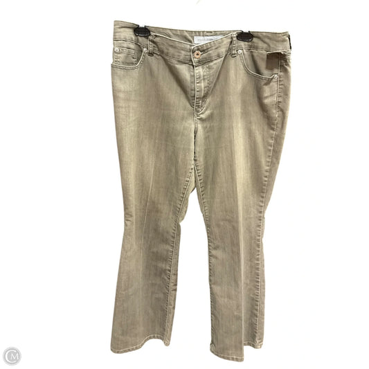 Jeans Flared By Chicos In Green, Size: 14