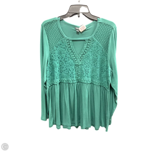 Top Long Sleeve By Torrid In Green, Size: Xl