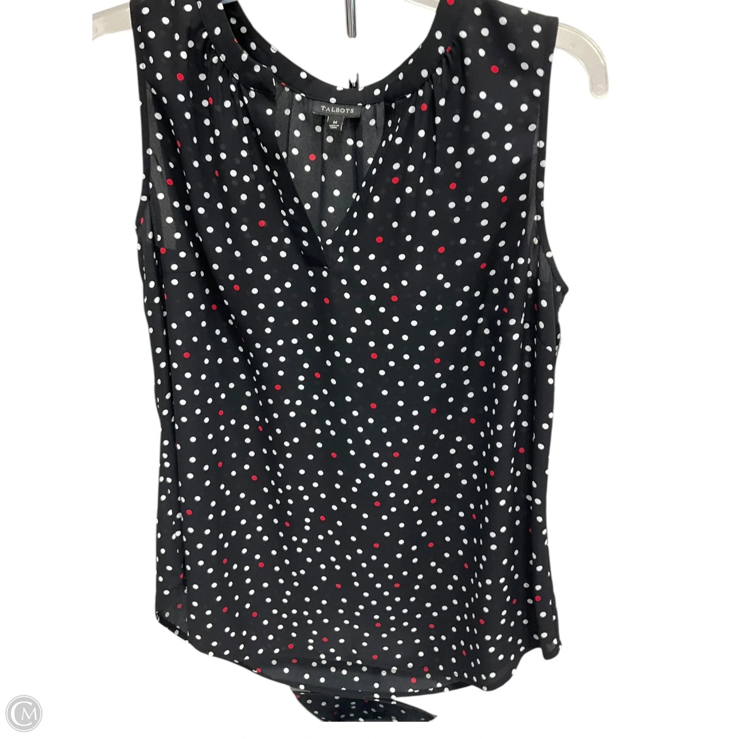 Top Sleeveless By Talbots In Polkadot Pattern, Size: M