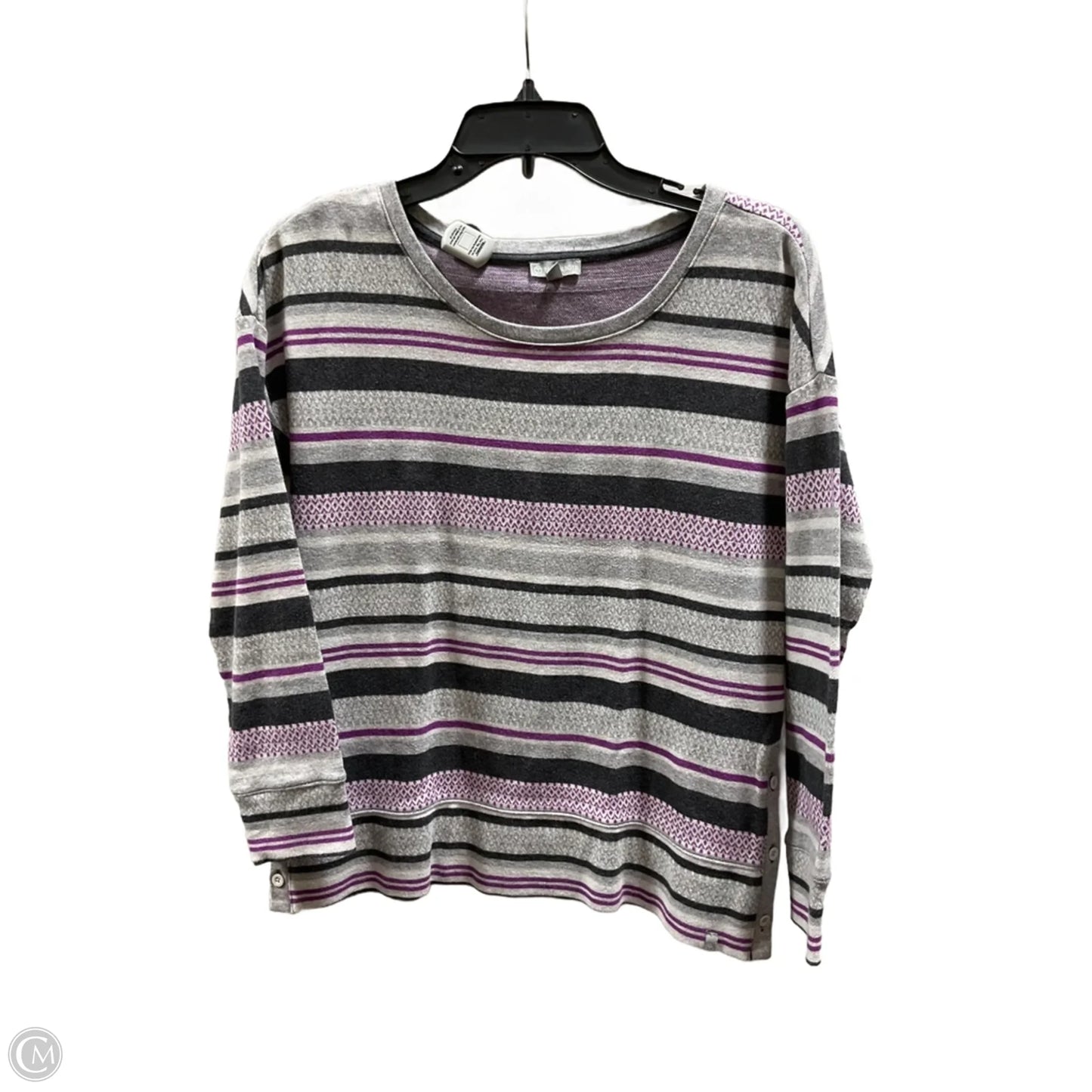 Top Long Sleeve By Talbots In Grey & Purple, Size: S