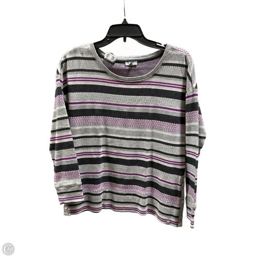 Top Long Sleeve By Talbots In Grey & Purple, Size: S
