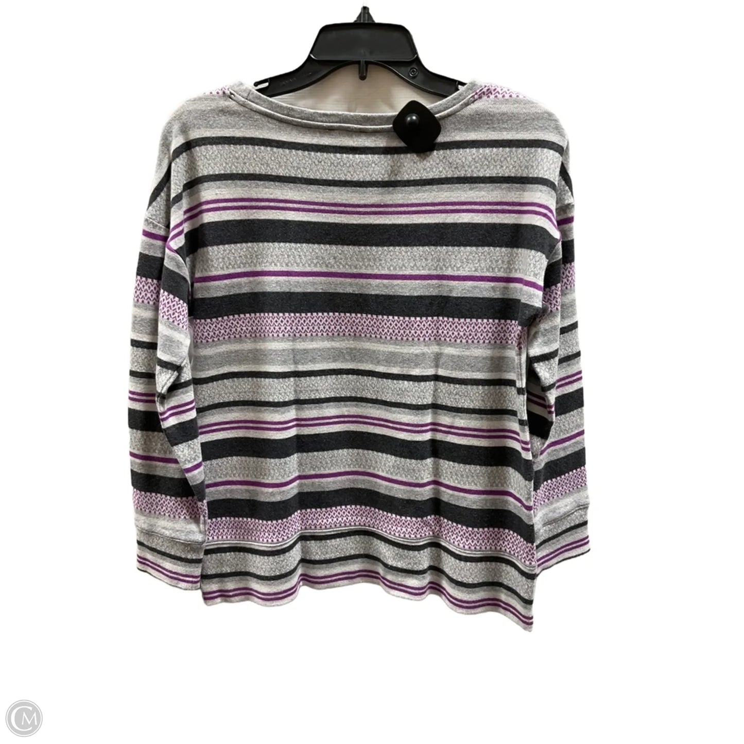 Top Long Sleeve By Talbots In Grey & Purple, Size: S